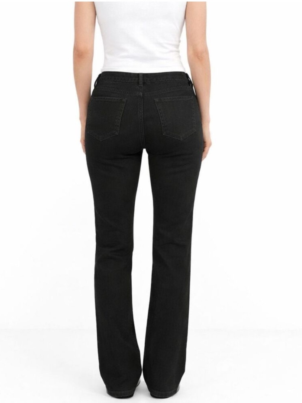 LOFT Modern Bootcut Jeans Black charcoal Mid Rise